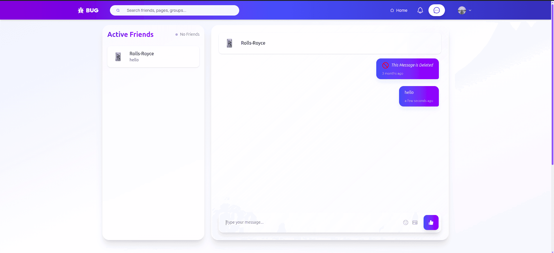 BUG Social App - 3